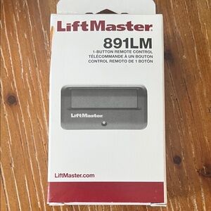 891LM 1-Button Garage Remote Control - White/Red